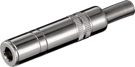 6,35mm Jack (v) connector - metaal - 2-polig / mono