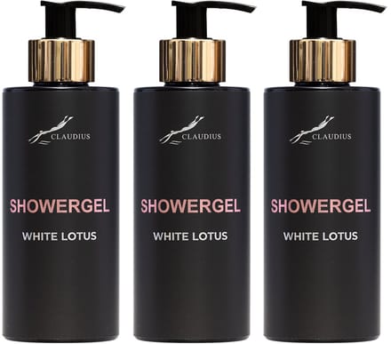 Showergel White Lotus 300 ml - gouden pomp - 3 stuks