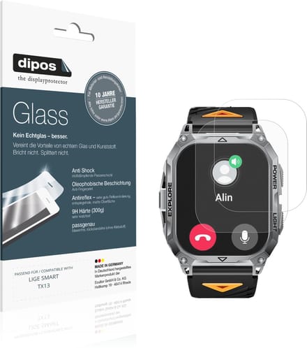 dipos – 2x Matte Pantserfolie geschikt voor LIGE SMART TX13 | 9H Screenprotector