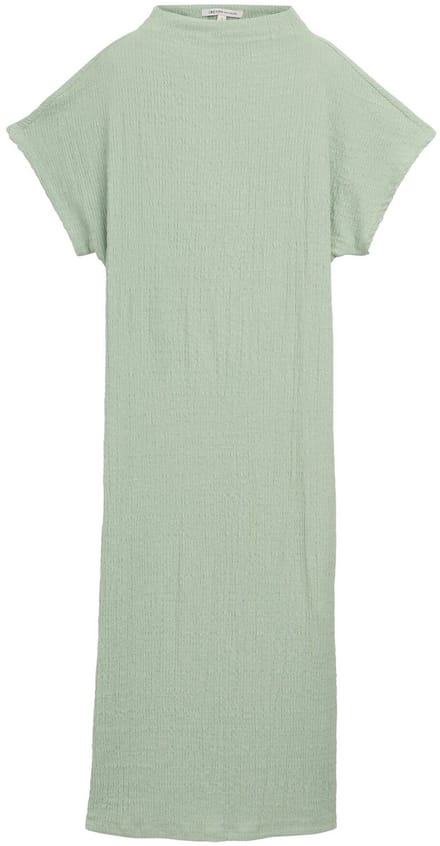 Tom Tailor Denim - Midi-jurk met opstaande kraag - Maat M - Fresh Mint Green