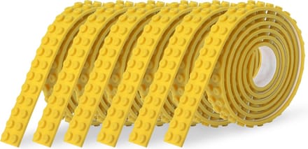 6x Sinji Play Stick & Brick - Flexibel Speelgoedtape - Tape – Geel