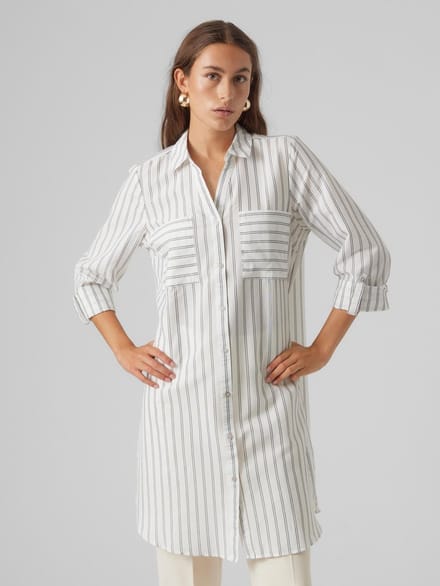 VERO MODA - VMSARAH L/S LONG SHIRT WVN EXP - Dames - Blouses