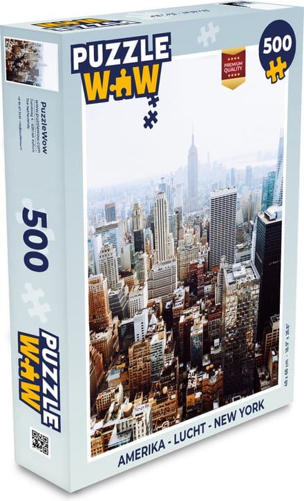 Puzzel Amerika - Lucht - New York - Legpuzzel - Puzzel 500 stukjes
