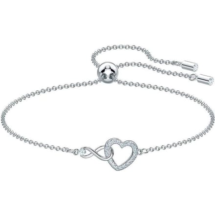 Swarovski Infinity Exquisite Niche Hart Design Verguld Armband Damesarmband 5604200 Box (Random Color),M,Silver white