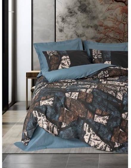Parure de lit - 1 housse de couette 220 x 240 cm + 2 taies d'oreiller 60 x 60 cm - 100% coton renforcé - Vert