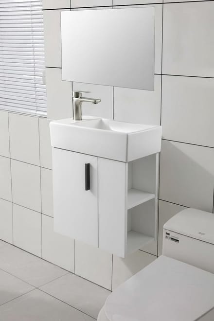 Wasmeubelset met Wastafel, Onderkast en Chromen Kraan