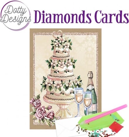 Dotty Designs Diamond Cards - Wedding Cake