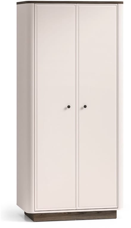 Selsey Vilavio – Kledingkast 2-deurs, roede & planken, Kasjmier/eikenlook, 92 cm