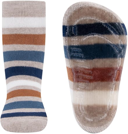 Ewers antislip sokken beige gestreept
