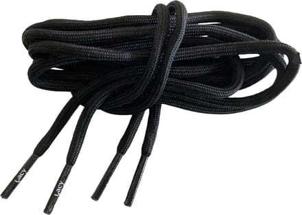 Schoenveter-rond - zwart- 120cm lang x4mm breed
