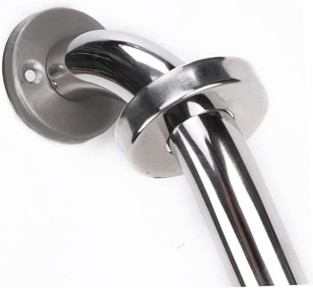 Badkamerleuning Veiligheid - Grijpbeugel Steun - Veilig Douchen - Ergonomisch Ontwerp - 48 cm Lengte - Zilver
