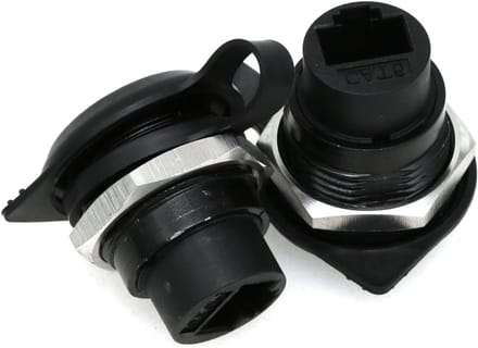 RJ45 CAT6 adapter - Netwerk module - Stabiele dataoverdracht - Vergulde contacten - 2 stuks - Zwart