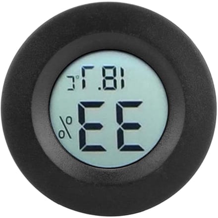 Digitale thermometer hygrometer - Vocht en temperatuurmeter - Binnenklimaat meten - Compact LCD display - 45 x 14 mm - Zwart