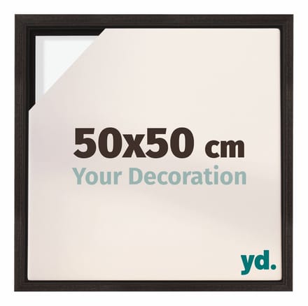 yd, Baklijst 50x50 cm Eiken Donker - Lijst voor Canvasdoek - MDF Lyon