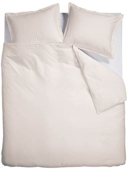 Snoozing Satin Uni Dekbedovertrek - Extra breed - 260x200/220 cm - Off White