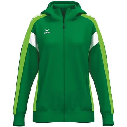 Erima Celebrate 125 Trainingsjack Met Capuchon Dames - Smaragd / Green Gecko | Maat: 42