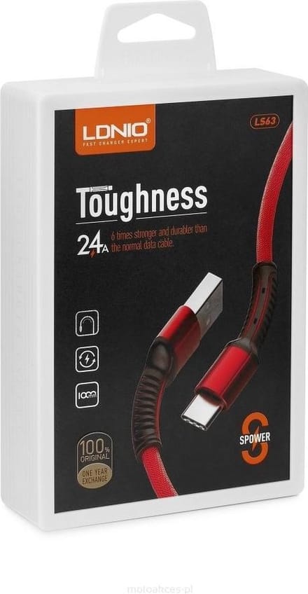 LDNIO LS63 snellaad- en datakabel 2.4A Micro USB 1m Rood