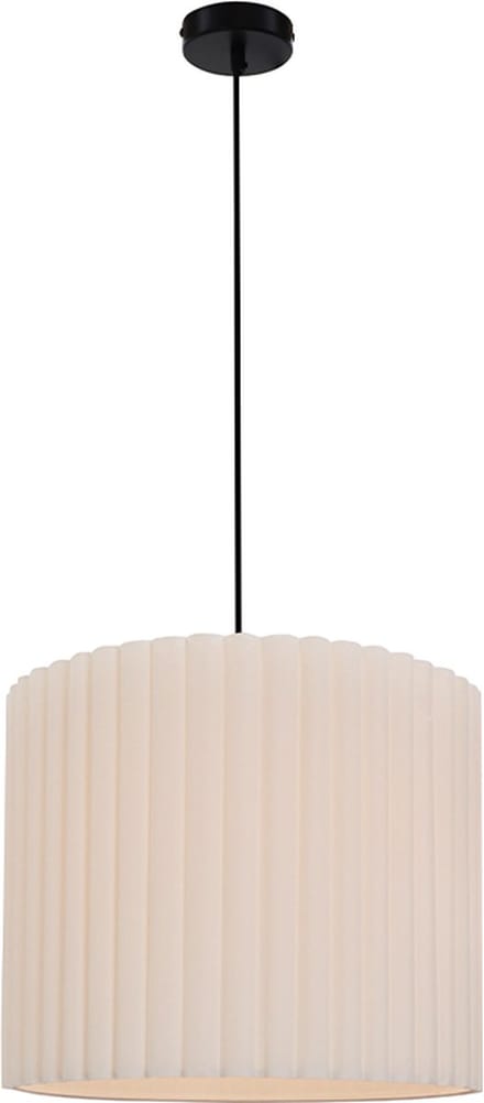 Olucia - SARITA - Hanglamp - Beige / Zwart - Vorm: Rond