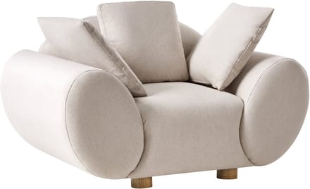 RINGEL - Fauteuil - Lichtbeige - Polyester