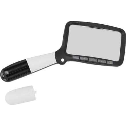 Opvouwbaar Handheld Vergrootglas met Licht 5 LED's 3X Groot Rechthoekig Leesvergrootglas met Dimbaar LED voor Senioren