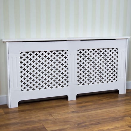 Radiatorbekleding - Verwarming Mantel - Ruimte Verfraaien - Middelgroot formaat - 118 x 61 cm - Wit