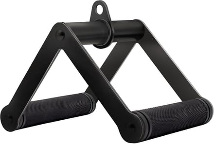 Dubbele D-Roephandvat voor Kabeltraining - Roestvrij Staal met Antislip Grip