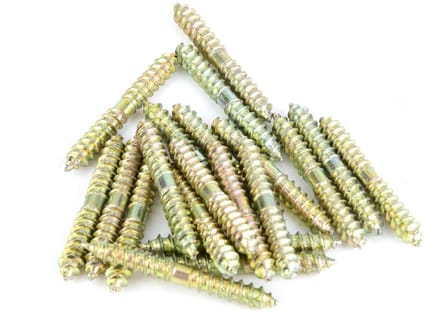 Dailygoods- Zelftappende Schroeven 20 Stuks - Dubbele Deuvel - Houtbewerking - Meubels - Connector - 5x40 mm - Houtschroeven