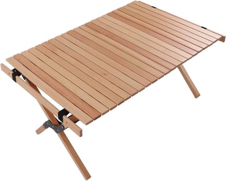 Klaptafel Beukenhout - Draagbare Tafel - Kamperen Picknick - Inklapbaar Hoogte Verstelbaar - Rechthoekig