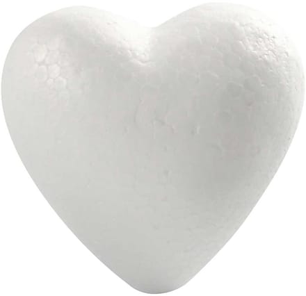 Harten, H: 8 cm, D: 4,5 cm, B: 8 cm, wit, 50 stuk/ 1 doos