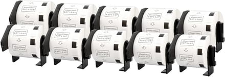 10 Rollen Adresetiketten (29x62mm) - 8000 Stuks Totaal - Compatibel met Labelprinters