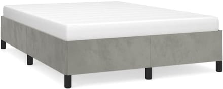 vidaXL - Bedframe - zonder - matras - lichtgrijs - 152x203 - cm - Queen - fluweel