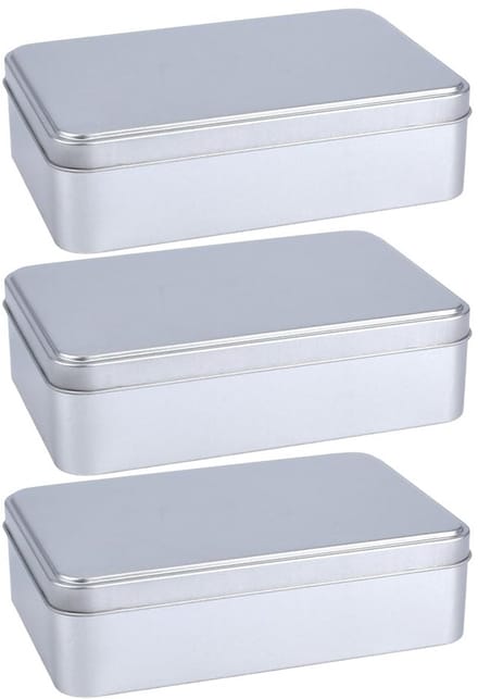 Dailygoods- Tin Box - 3 Stuks - Metalen Containers met Deksels