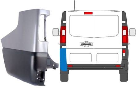 Achterbumper hoek voor Opel Vivaro 2014-2019 / Links