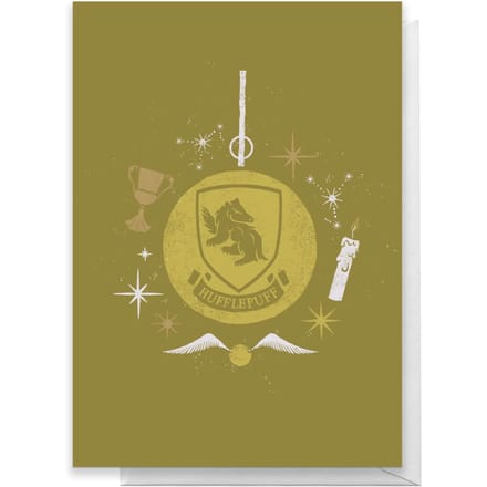 Harry Potter Hufflepuff Christmas Greetings Card - Standard Card