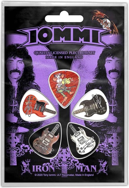 Tony Iommi - Iron Man Plectrum - Set van 5 - Multicolours
