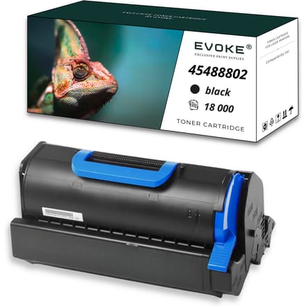 Evoke Compatibele Toner voor Oki 45488802 B721 Zwart 18000 Pagina's B721 B721Dn B731 B731Dn B731Dnw