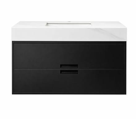 LINEA UNO - Altira 100 - Mat zwart - Badmeubel - - 301591