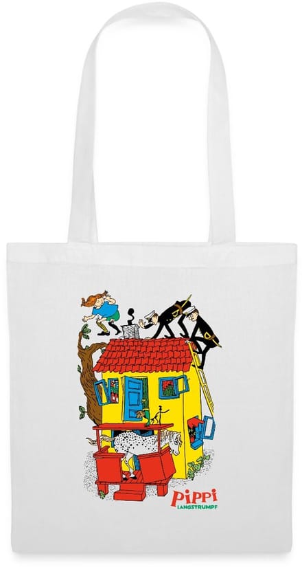Pippi Langkous Villa Kakelbont Tas Van Stof Schoudertas