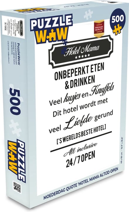 Puzzel Quotes - Mama - Spreuken - Hotel mama - Legpuzzel - Puzzel 500 stukjes