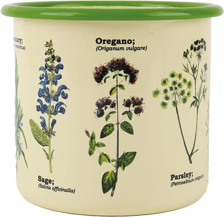Gift Republic Emaille Bloempot - Kruiden
