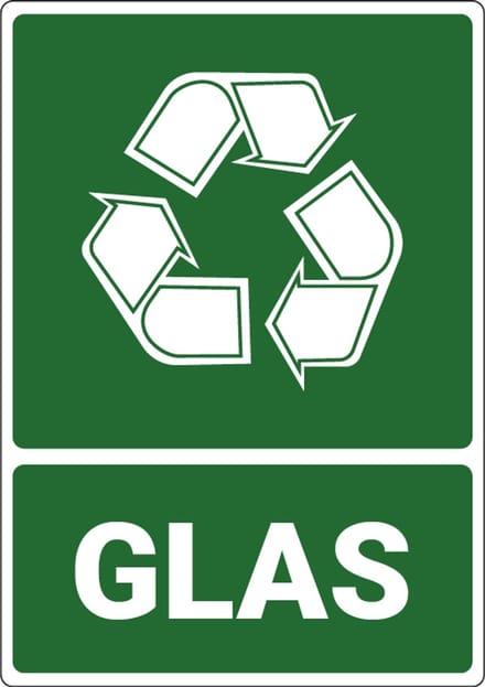 Afvalbord glas - kunststof 148 x 210 mm