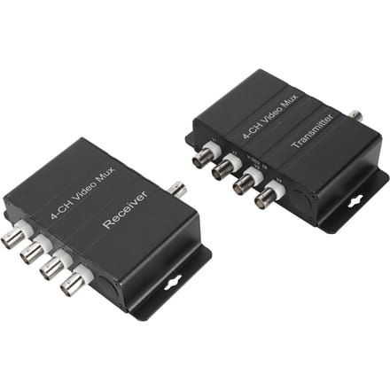 4-kanaals videomultiplexer Interferentiebestendig 4 HD-video naar coaxkabelmultiplexer black