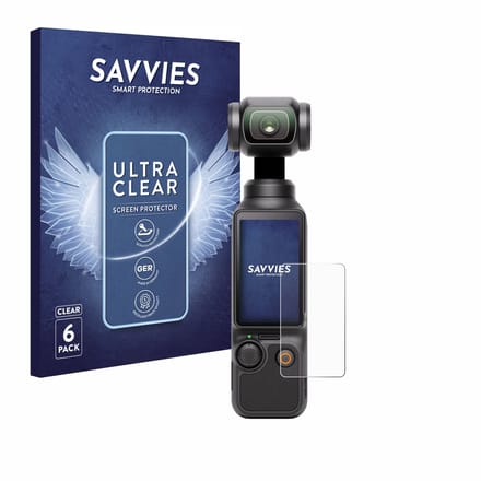 Savvies - Screenprotector voor DJI Osmo Pocket 3 - Folie Beschermfolie transparant 6 Stuks