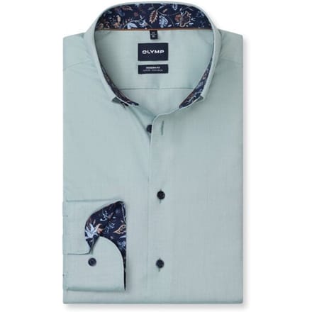 OLYMP Luxor Overhemd, Modern Fit, Button-down, Groen