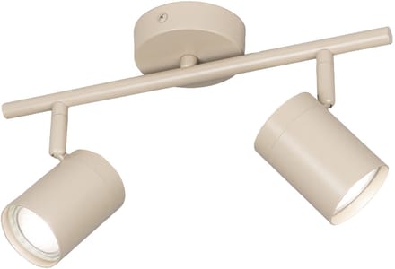 Lumidora Opbouwspot 75331 - FLORENCE - 2 Lichts - GU10 - Beige - Zand - Metaal