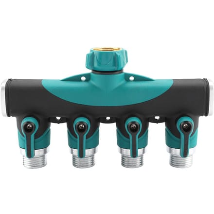3/4  4-weg Slangconnector Splitter Tuinwatersplitter Kraanadapter Slang Afsluiter