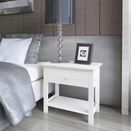 vidaXL - Nachtkastjes - 2 - stuks - hout - wit