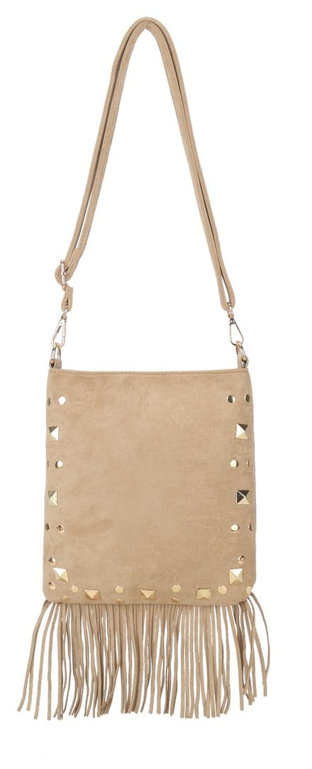 Giuliano kunstlederen suede schoudetas Iriane - Dames - Beige
