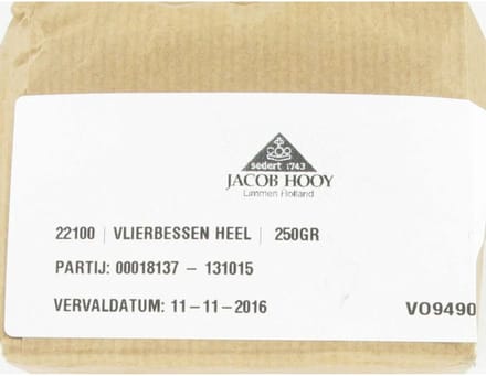 Jacob Hooy Vlierbessen 250 Gram