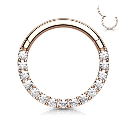 Piercing high quality CNC front 1.2x8 - rose goud - LMPiercings